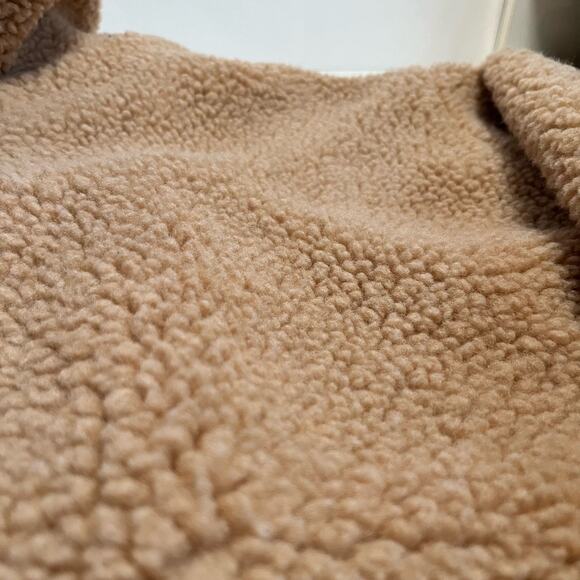 I.AM.GIA Jacket Size L Pixie Sherpa Teddy Tan Caramel Zip Up Oversized - Picture 8 of 12